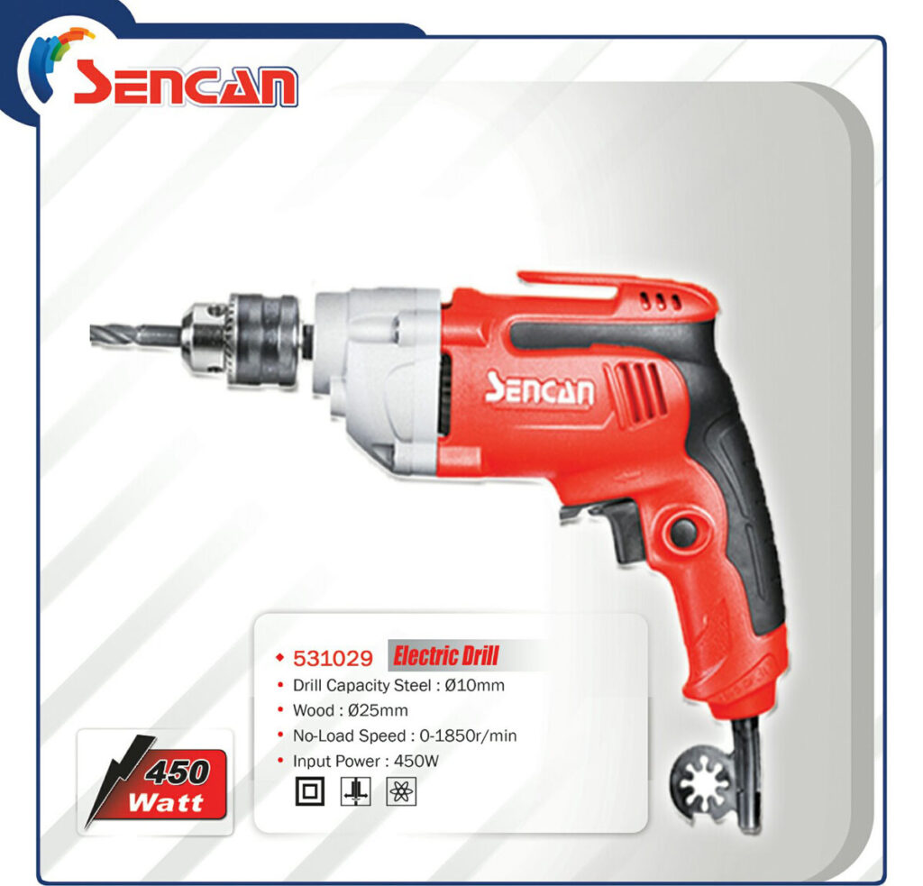 531029 ELECTRIC DRILL MACHINE SILVER HEAD 10MM 3/8 450W