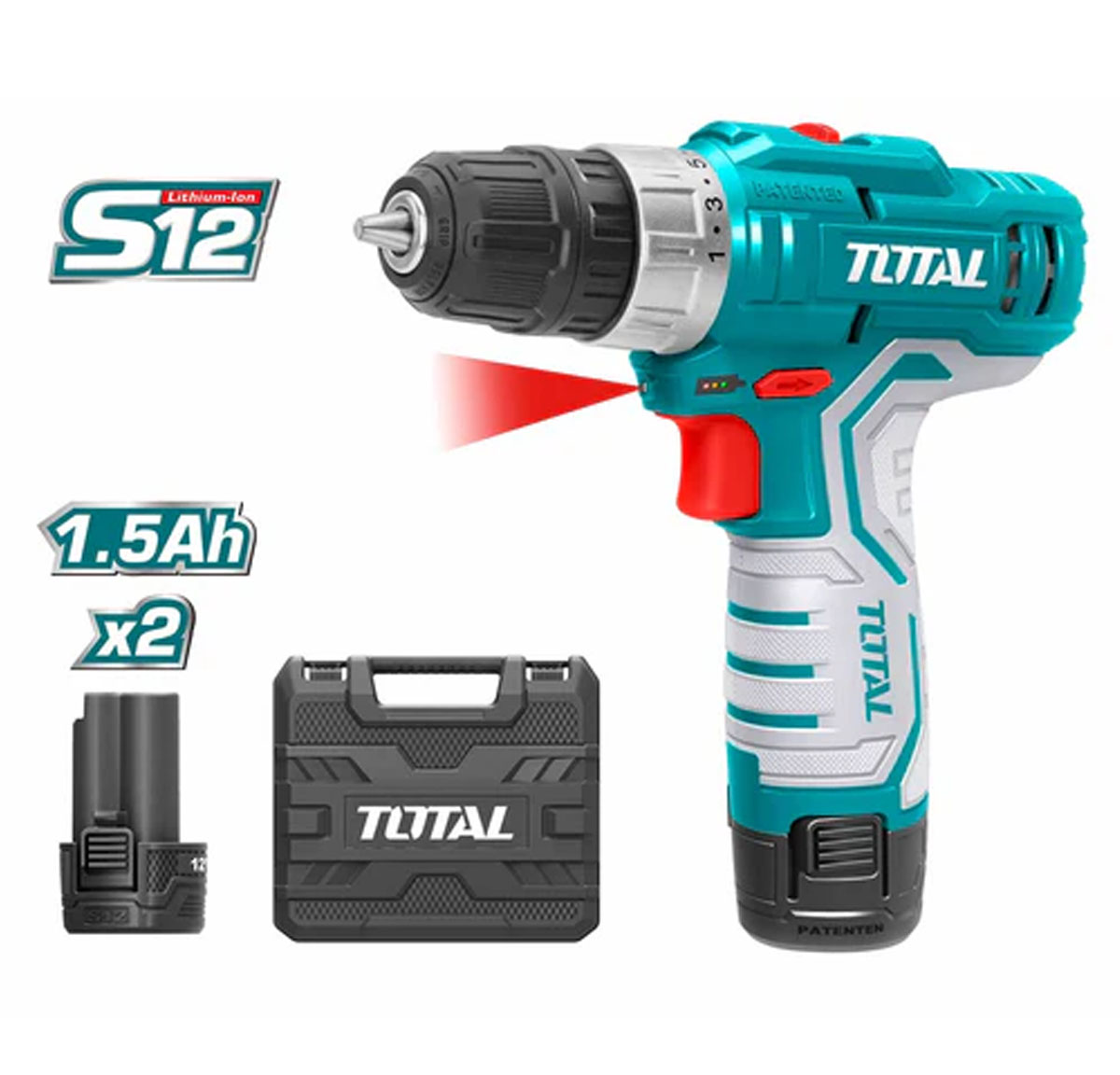 Total Lithium-Ion cordless drill 12V 10mm TDLI12325