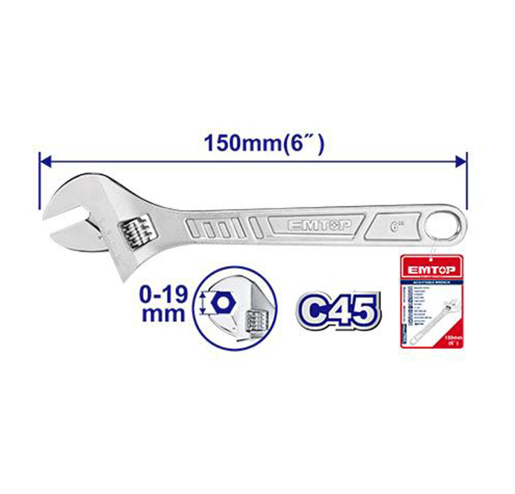 EMTOP Adjustable wrench EAWH130622