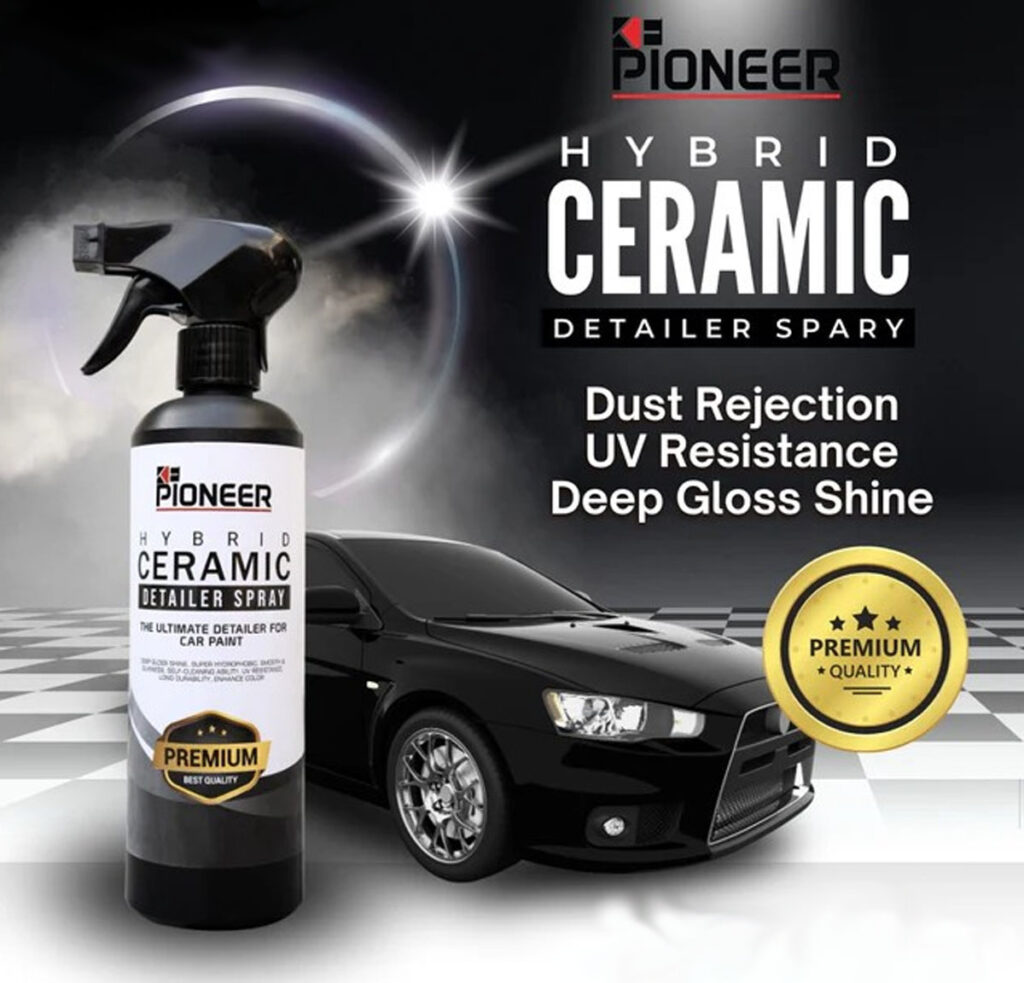 K.E PIONEER HYBRID CERAMIC DETAILER SPRAY - SUPER HYDROPHOBIC - UV RESISTANCE - DEEP GLOSS SHINE - 500ML