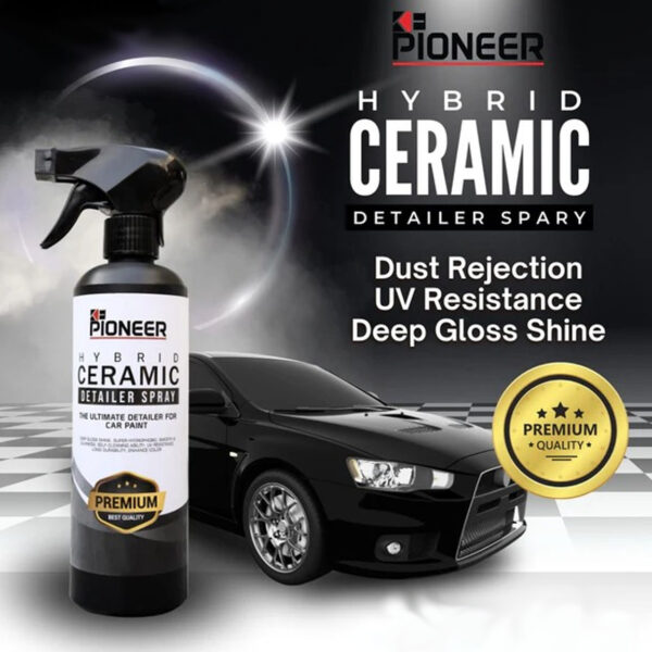 K.E PIONEER HYBRID CERAMIC DETAILER SPRAY - SUPER HYDROPHOBIC - UV RESISTANCE - DEEP GLOSS SHINE - 500ML