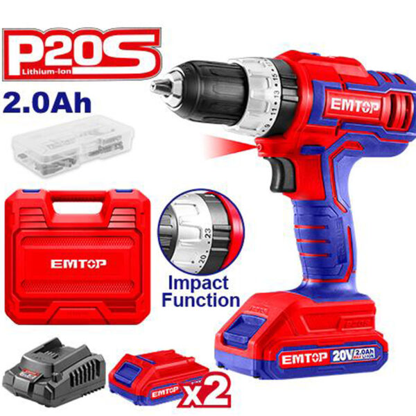 EMTOP Cordless impact drill ECIDL72003