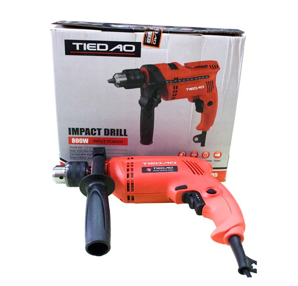 TIEDAO 13MM IMPACT DRILL TD1305 - 800WATTS - 100% COPPER WINDING - HEAVY DUTY