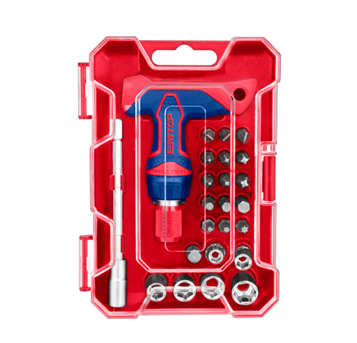 EMTOP 24 Pcs T-handle wrench screwdriver set EBST02402