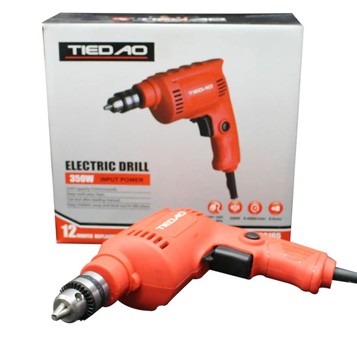 TIEDAO ELECTRIC DRILL 6.5MM TD60165 - 230WATTS - 100% COPPER WINDING - HEAVY DUTY