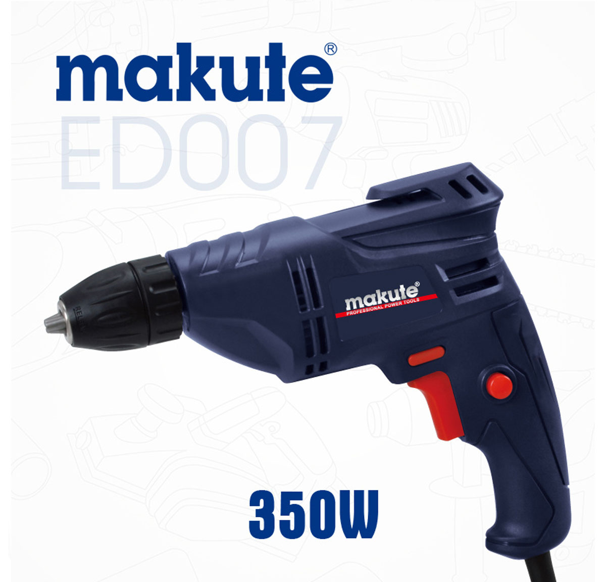 ED007 ELECTRIC DRILL MACHINE 6MM 1/4 350W