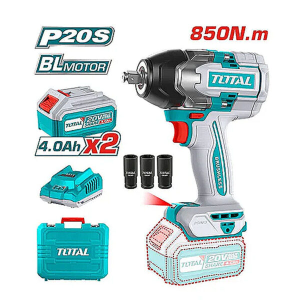 Total Cordless impact wrench 20V TIWLI2085