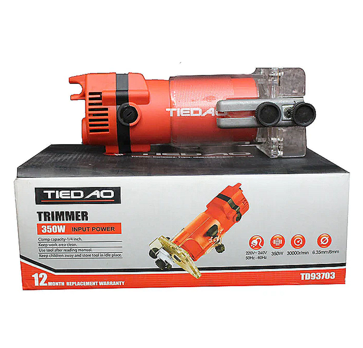 TIEDAO 6MM ELECTRIC TRIMMER TD93703 - 350WATTS - 100% COPPER WINDING - HEAVY DUTY