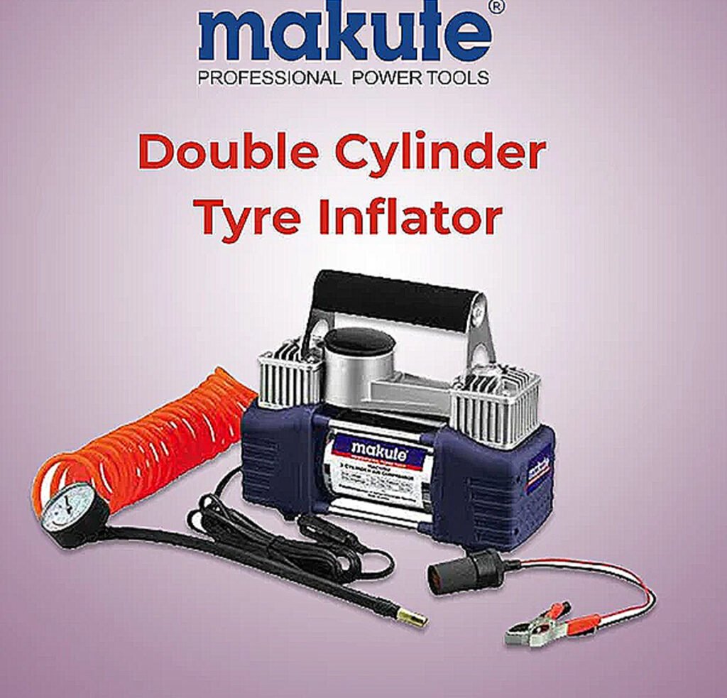 MAKUTE 2 CYLINDER AIR COMPRESSOR MAC1202 - 12V - TOP QUALITY TYRE INFLATOR