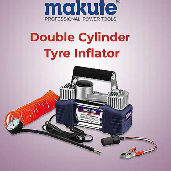 MAKUTE 2 CYLINDER AIR COMPRESSOR MAC1202 - 12V - TOP QUALITY TYRE INFLATOR